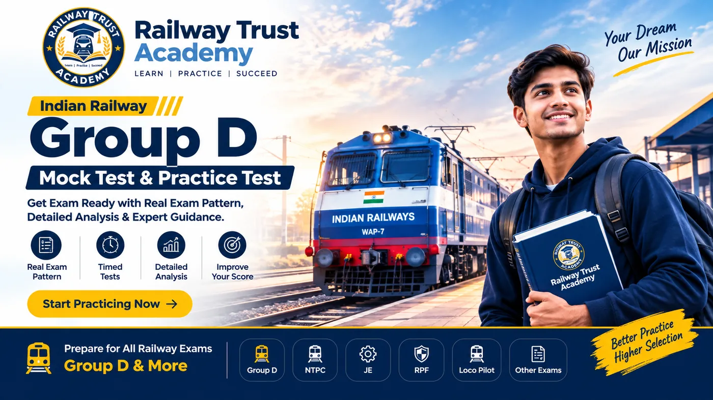 Indian Railway Group D mock test and practice test with real exam pattern by Railway Trust Academy